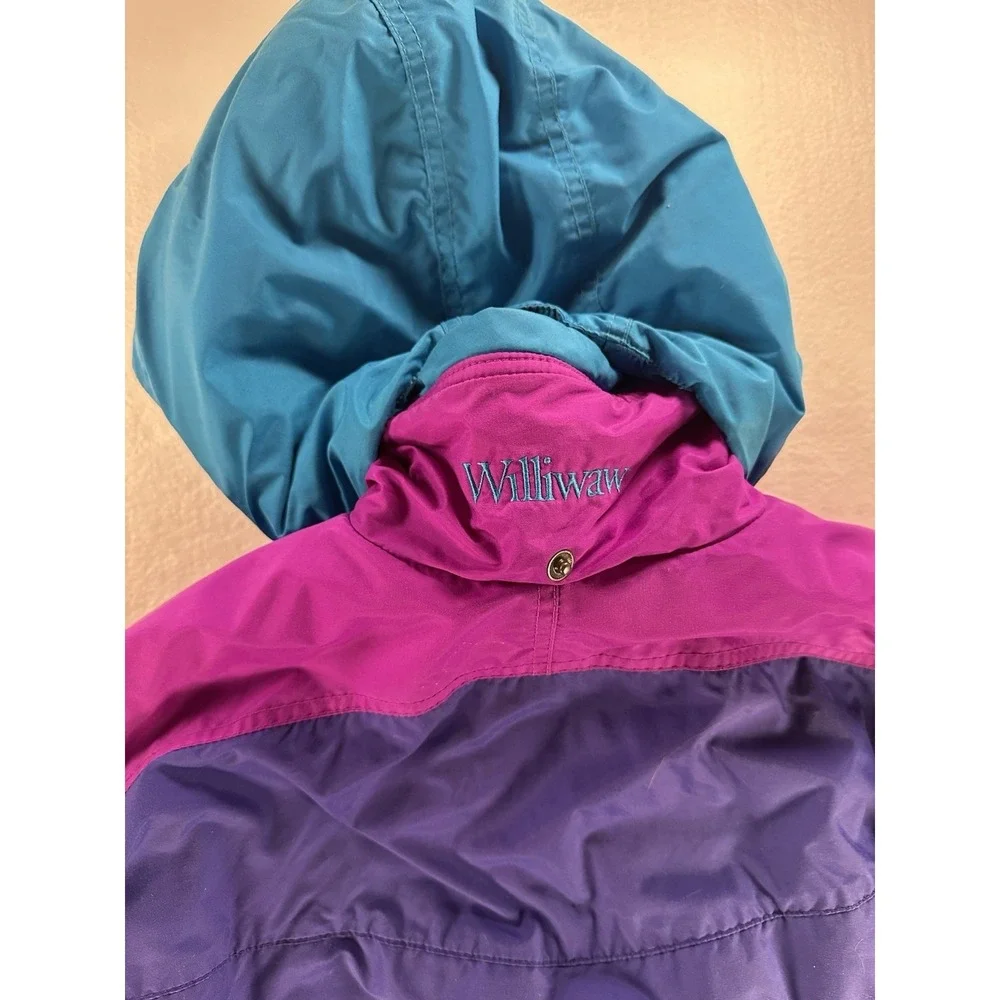Vintage Columbia Coat Girls 14/16‎ Purple Williwaw Retro Color Block Ski Jacket